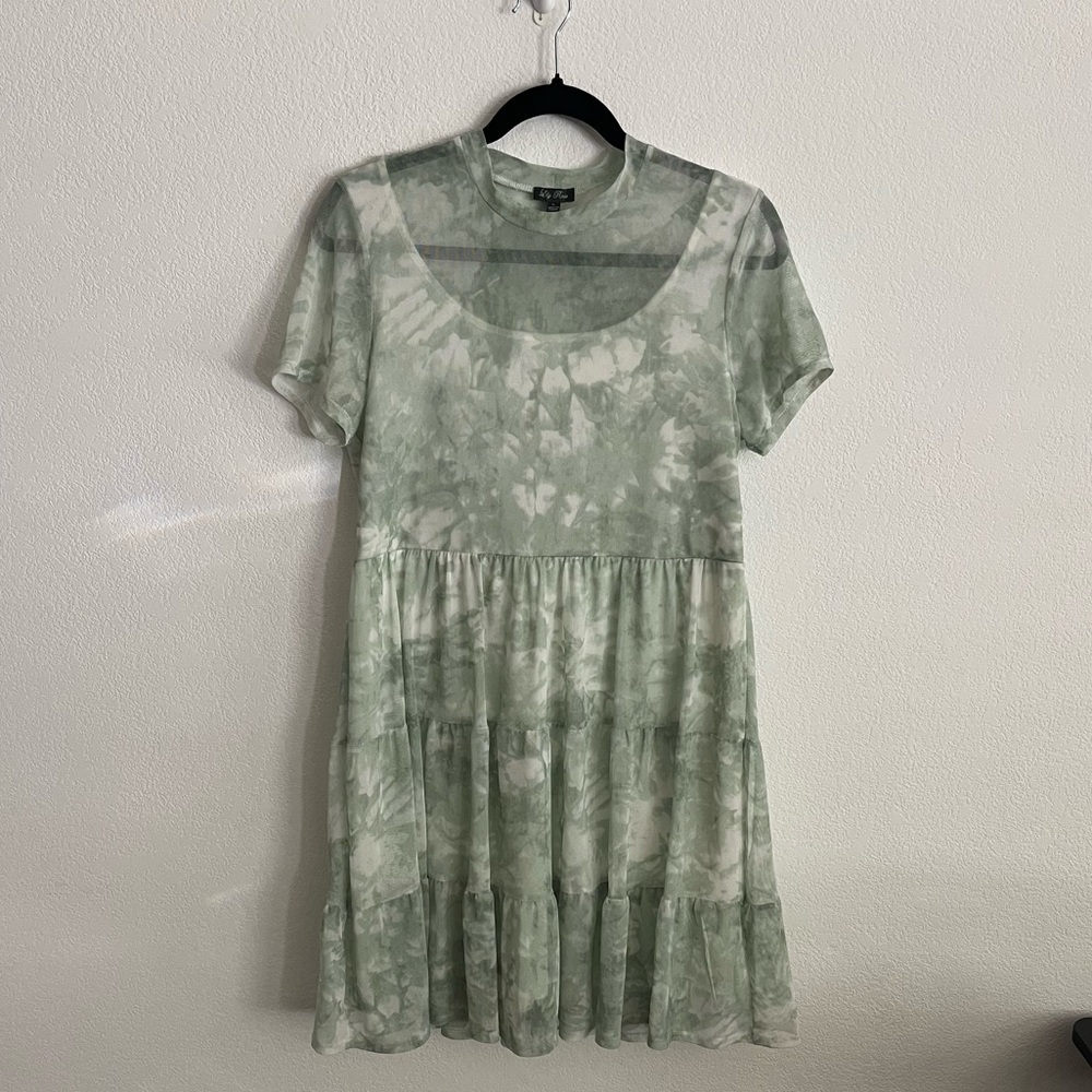 Lily Rose Tie-Dye Mesh Mini Dress